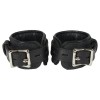 Black Leather Restraints Wrist Cuffs